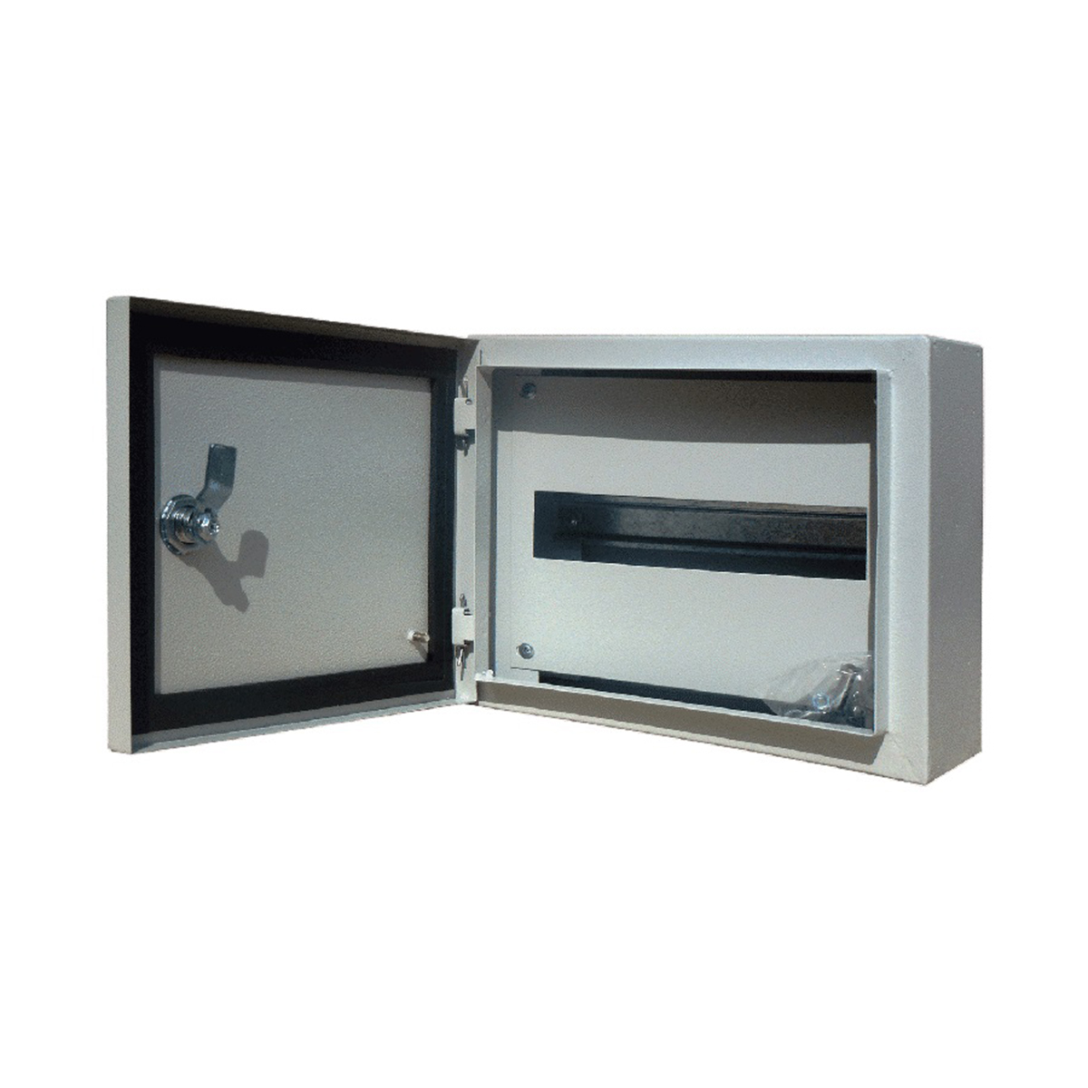 Щиток распределительный навесной щрн-12 12 модулей, металл. 250*300*120 мм (1) "dekraft"