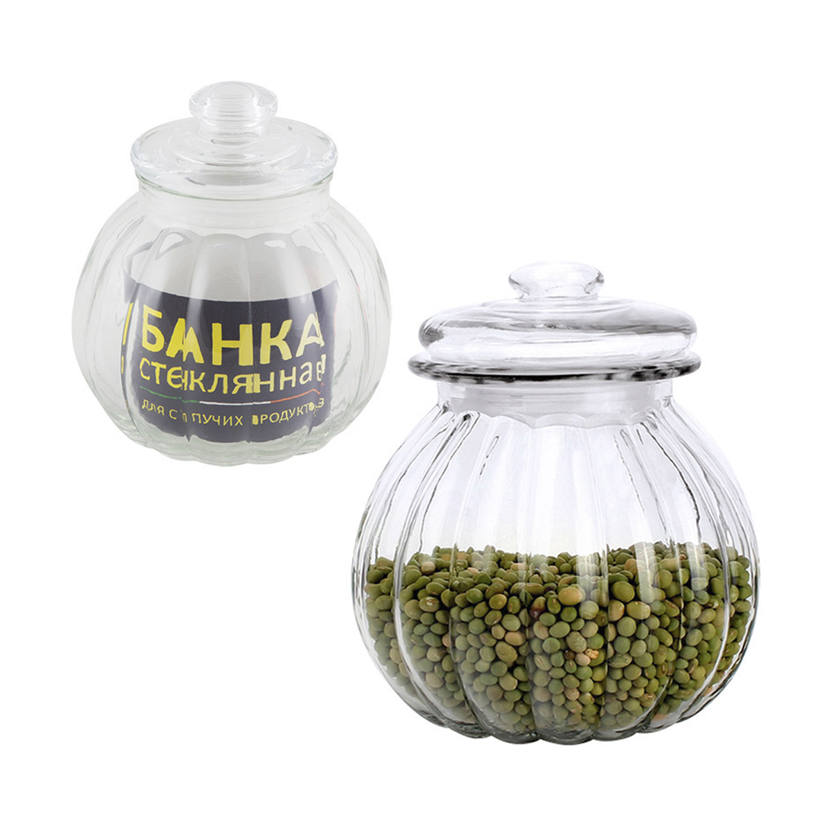 Банка для сыпучих продуктов "bolla" 0,75 л с крышкой, стекло (1/12) "mallony"