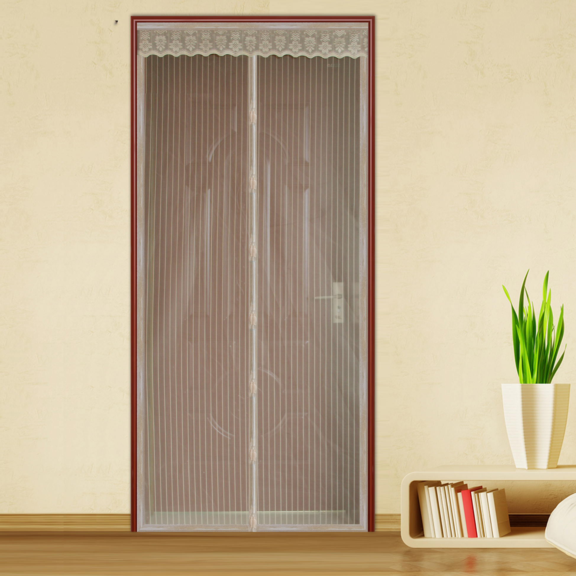 Сетка москитная 1*2,1 м (бежевая, на магнитах) (1/20) "feona" 034-4050