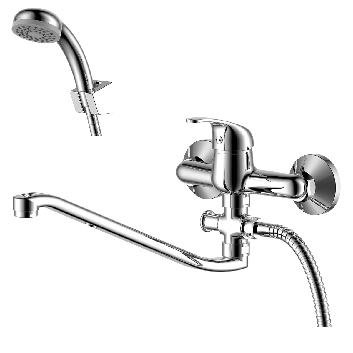 Смеситель для ванн  y35-35  s-образн. плоский излив (1/12) "rossinka"