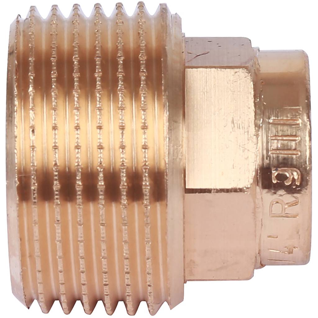 Муфта 15х3/4" переходная (НР) под пайку с наружной резьбой SANHA бронзовая 142431534