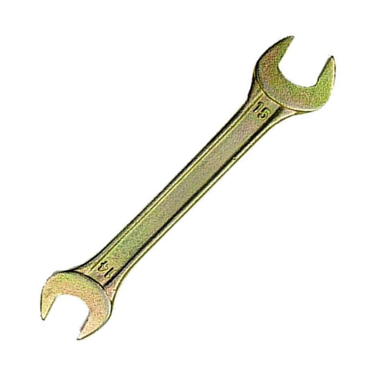Ключ рожковый 14 х 17 мм, желтый цинк (1/250) "сибртех"