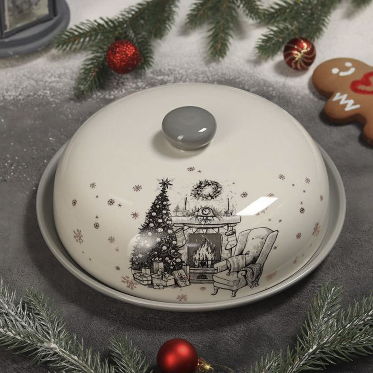 Блюдо для блинов с крышкой "хюгге" 23 см (1/12) "доляна" 6249560