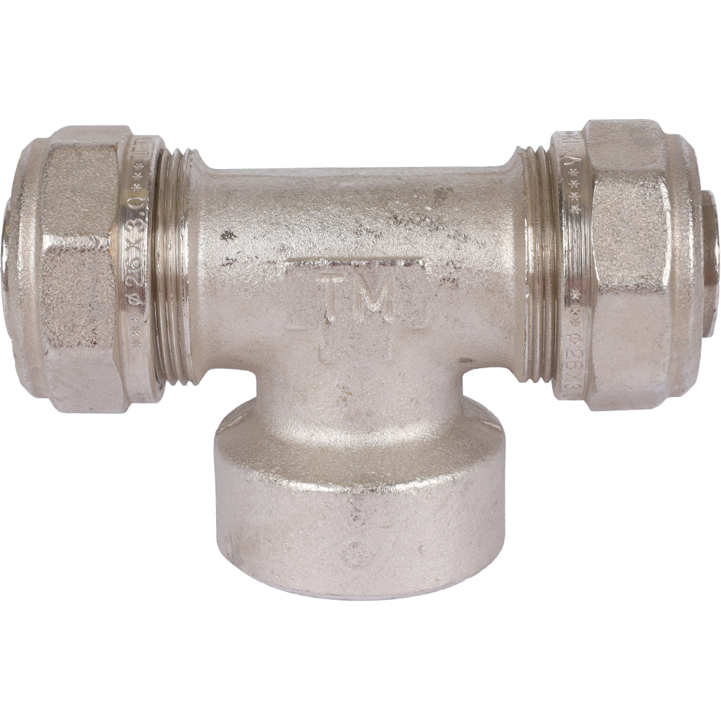 Тройник переходной 26 x 1" x 26 ВР под обжим TIEMME для металлопластиковых труб