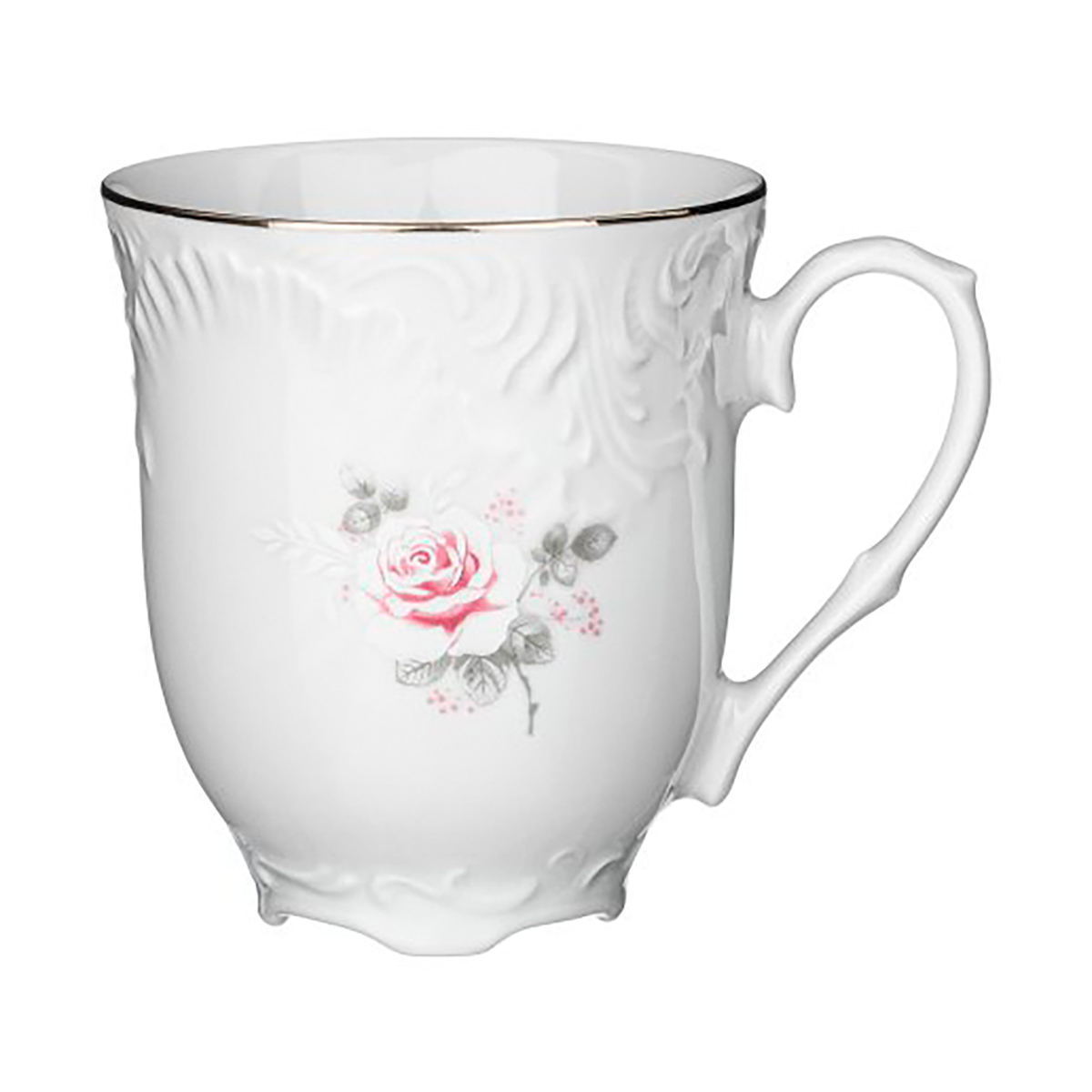 Кружка "rococo" бледная роза 300 мл (1/6/36) "cmielow" omdz23-рококо-31