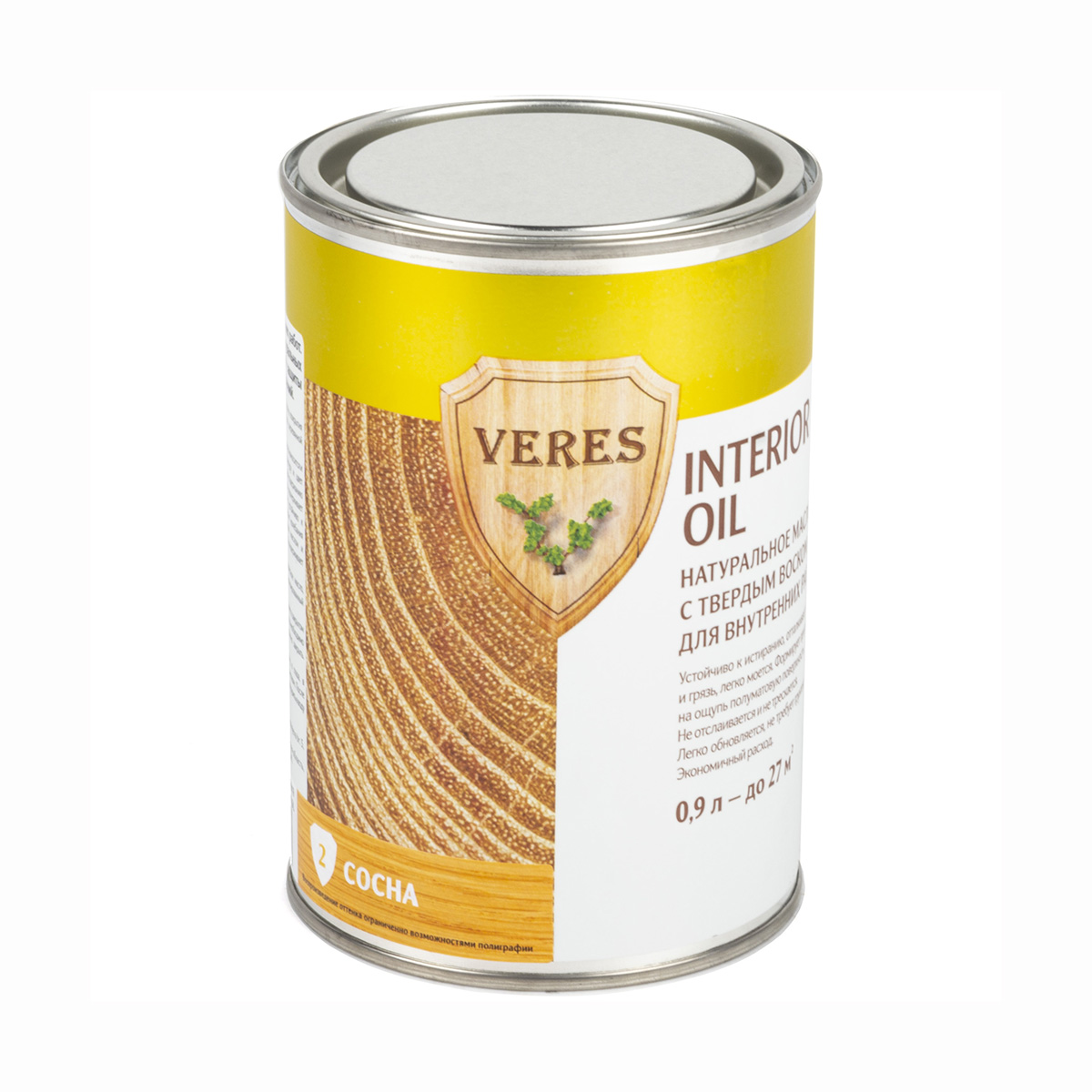 Верес масло для внутр. работ  "oil interior" № 2 сосна  0,9 л (1/6) "veres"