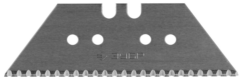 Лезвия ЗУБР ″ЭКСПЕРТ″,″СЕРРЕЙТОРНЫЕ″, трапециевидные, улучш инструмен сталь У8А,тип А24,в боксе,10шт