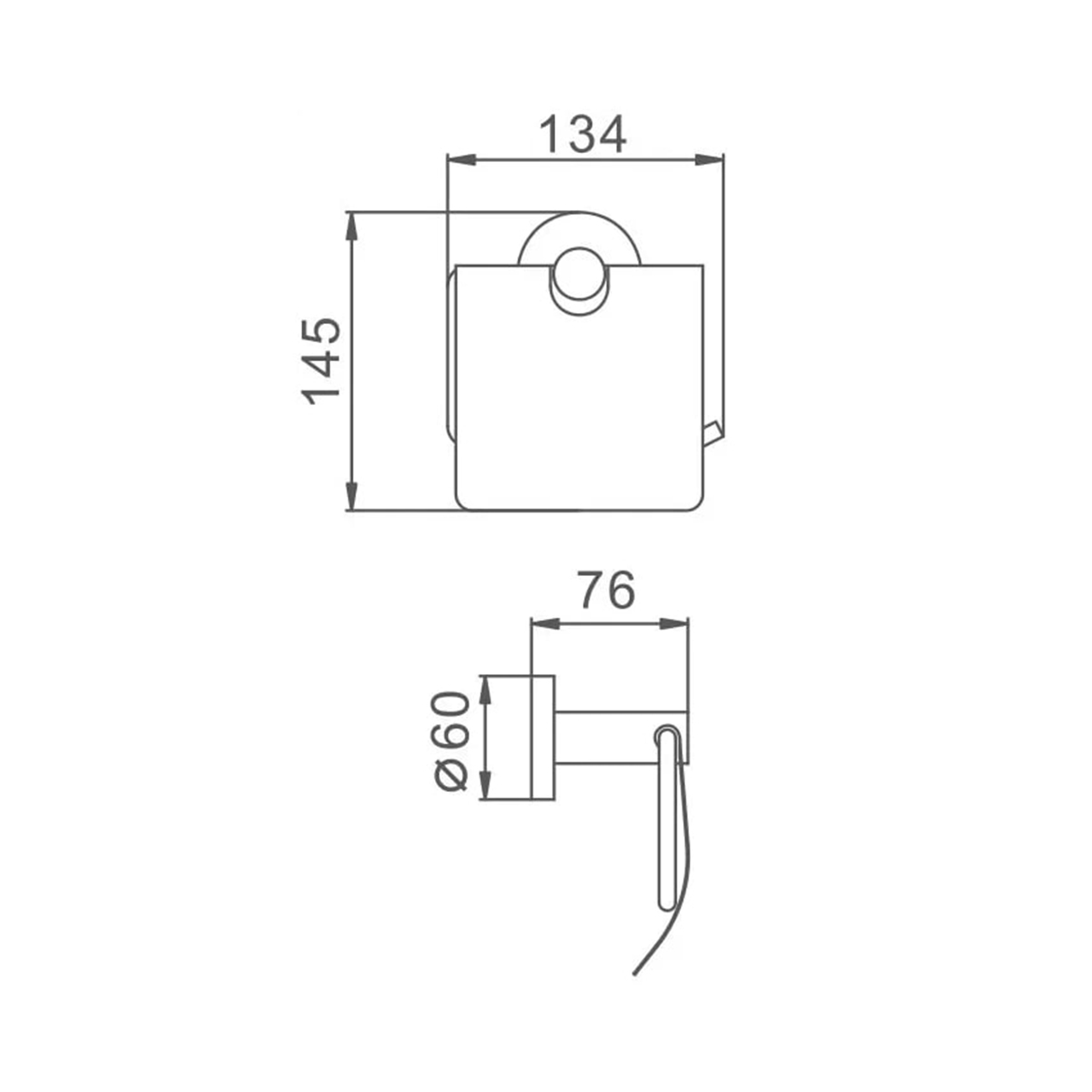 Держатель для туал. бумаги f30103 (нерж.сталь), сатин (1/20/40) "frap"