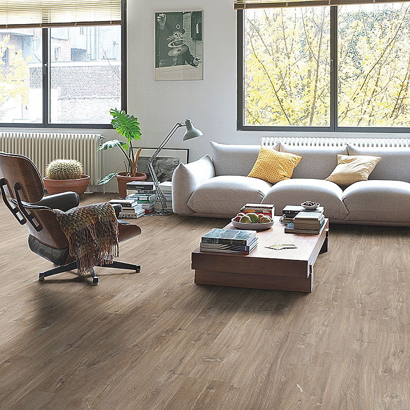 ПВХ-плитка Quick Step LIVYN Balance Glue Plus BAGP 40059 Дуб каньон темно-коричневый пилёный