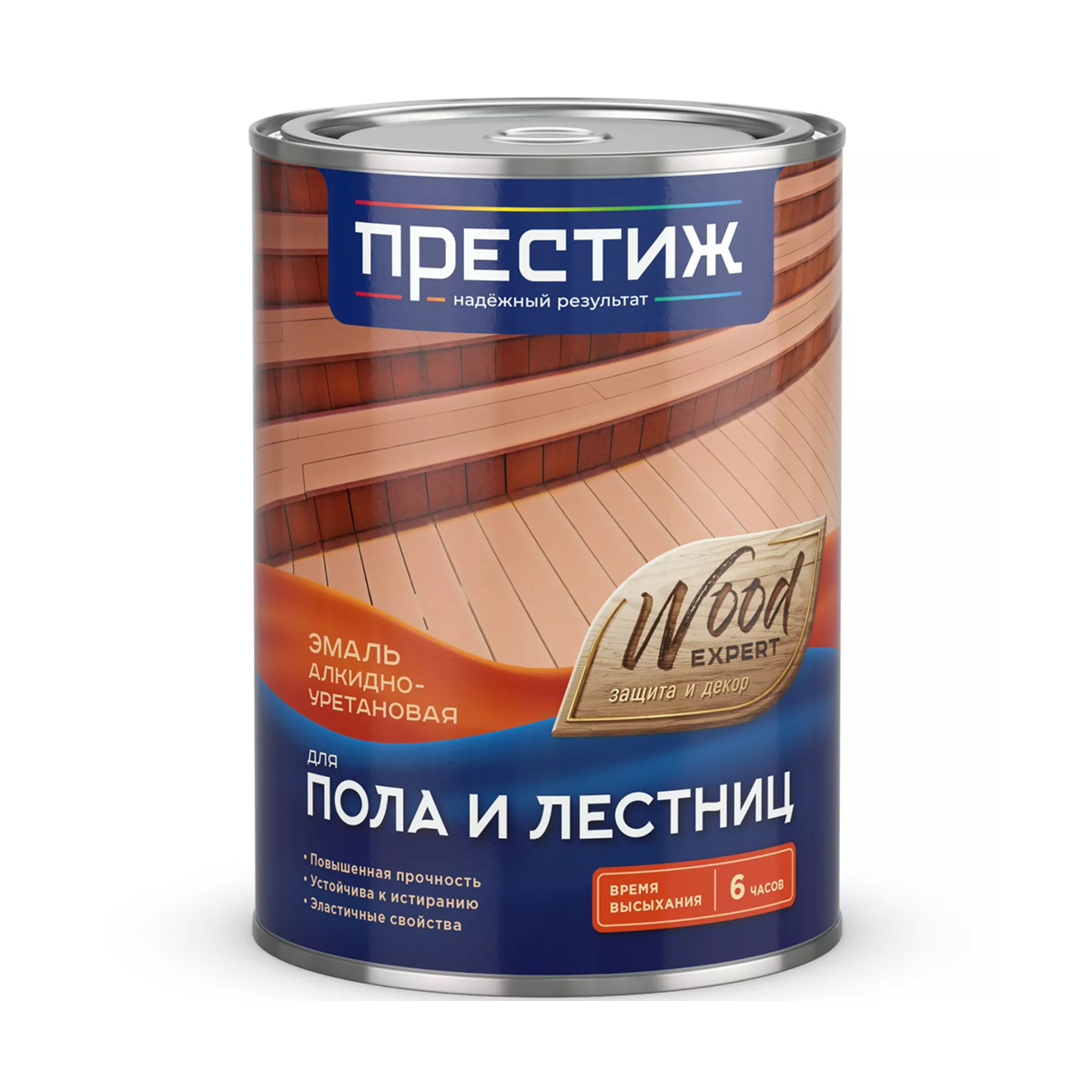 Эмаль для пола алкидно-уретан. быстросохн. красно-коричневая  0,9 кг (1/6) "престиж"