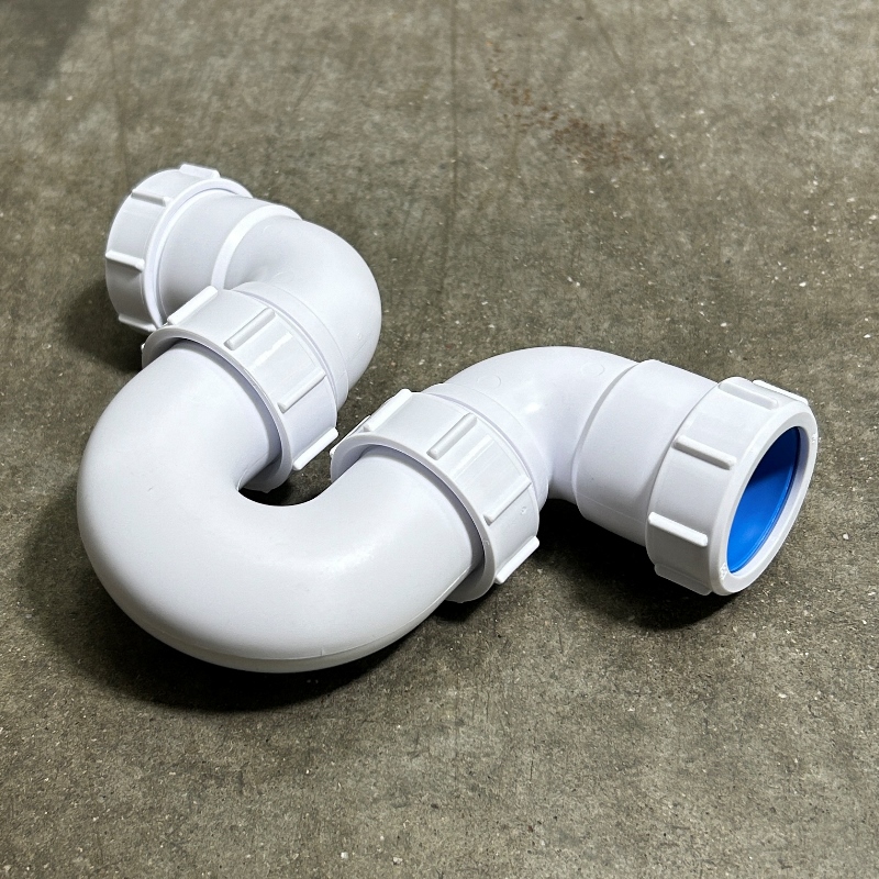 Сифон McALPINE трубный Р-образный 40 мм х 40 мм; вход/выход горизонтальный 40 мм компрес.