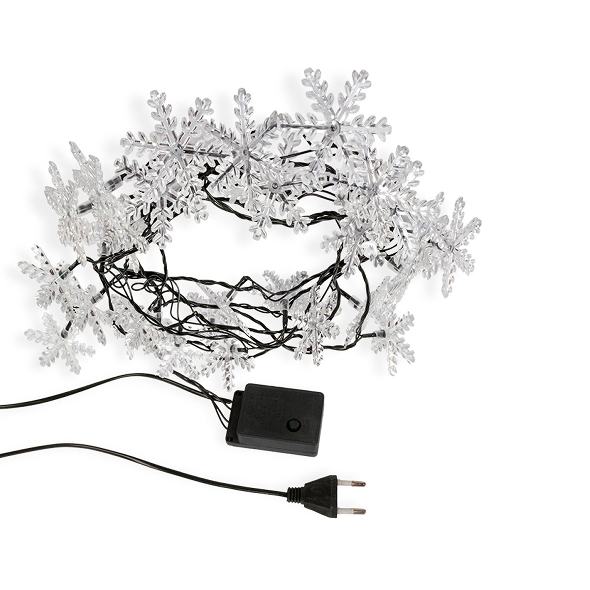 Электрогирлянда "снежинки" 4,4 м, 30 разноцв. ламп (1/36) "neon-night" 303-065