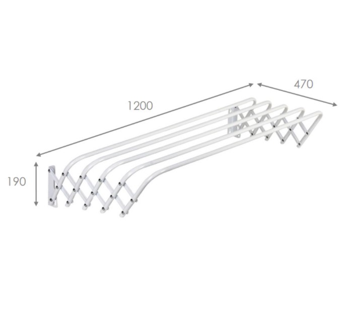 Сушилка для белья настенная раздвижная "бриз" (суш. полотно 6 м) (1/10) "виолет"