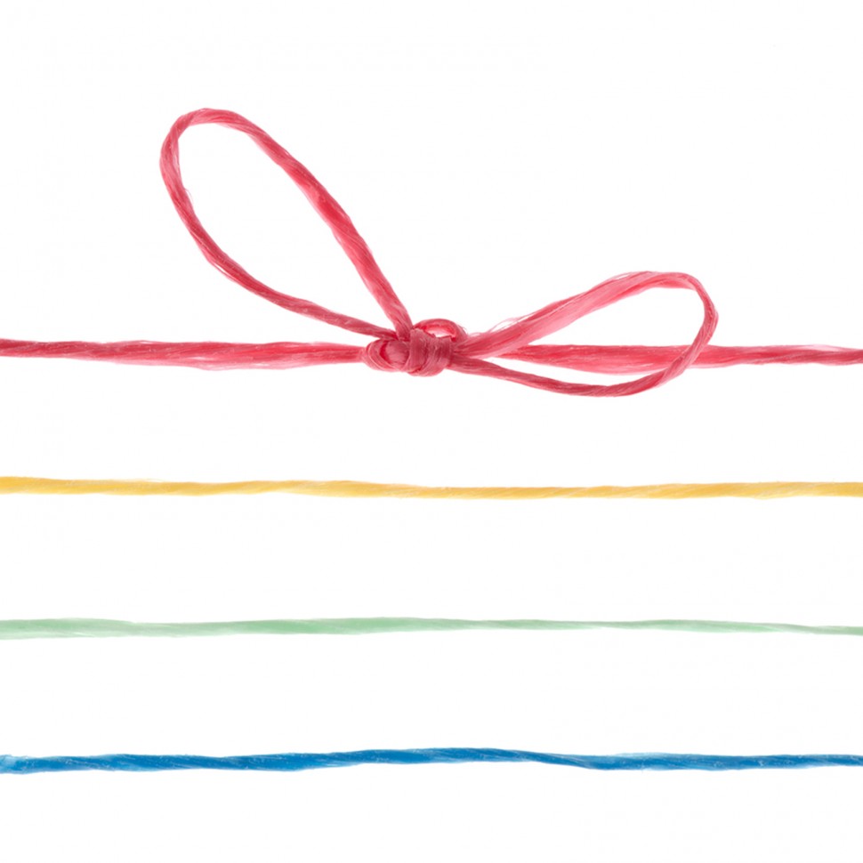 Набор шпагатов полипропиленовых, 6 шт, 2 мм, L 60 м, MIX цветов, Сибртех (93884)