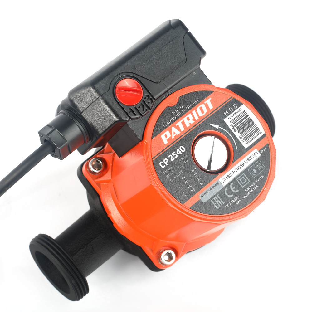 Насос циркуляционный cp-2540  40/60/85 вт (напор 4 м, шнур 0,9 м) (1/8) "patriot" 315302621