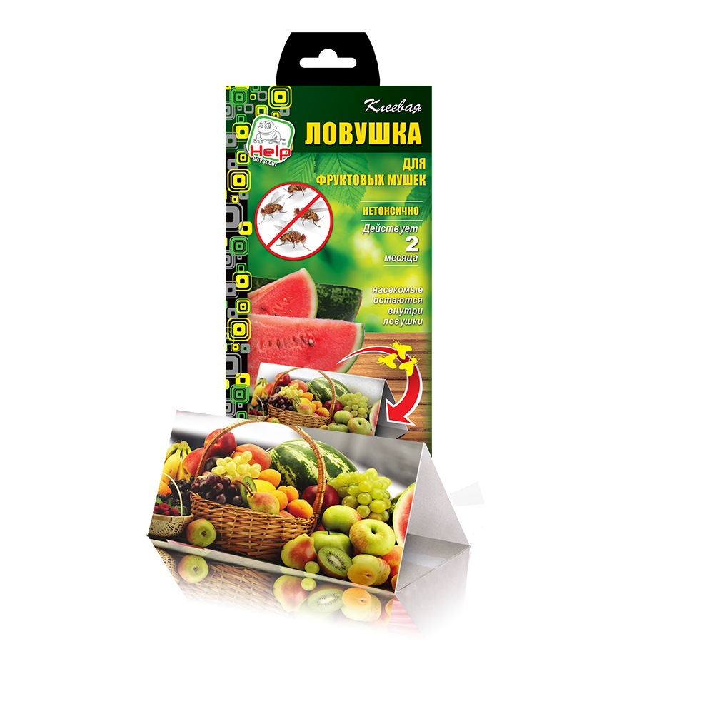 Ловушка для фруктовой мушки клеевая набор 2 шт. (1/50) "help" 80243