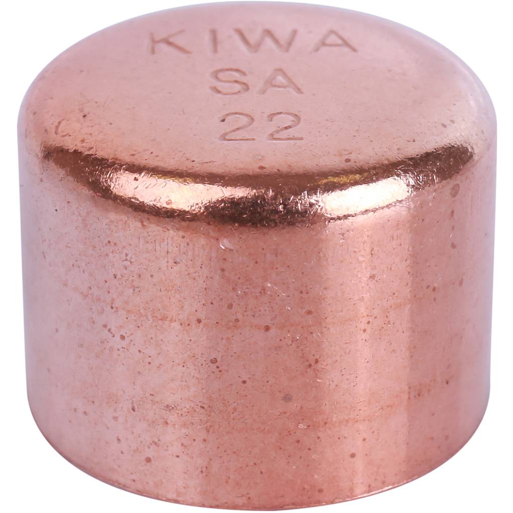 Медная заглушка 22 мм на трубу под пайку SANHA 1530122