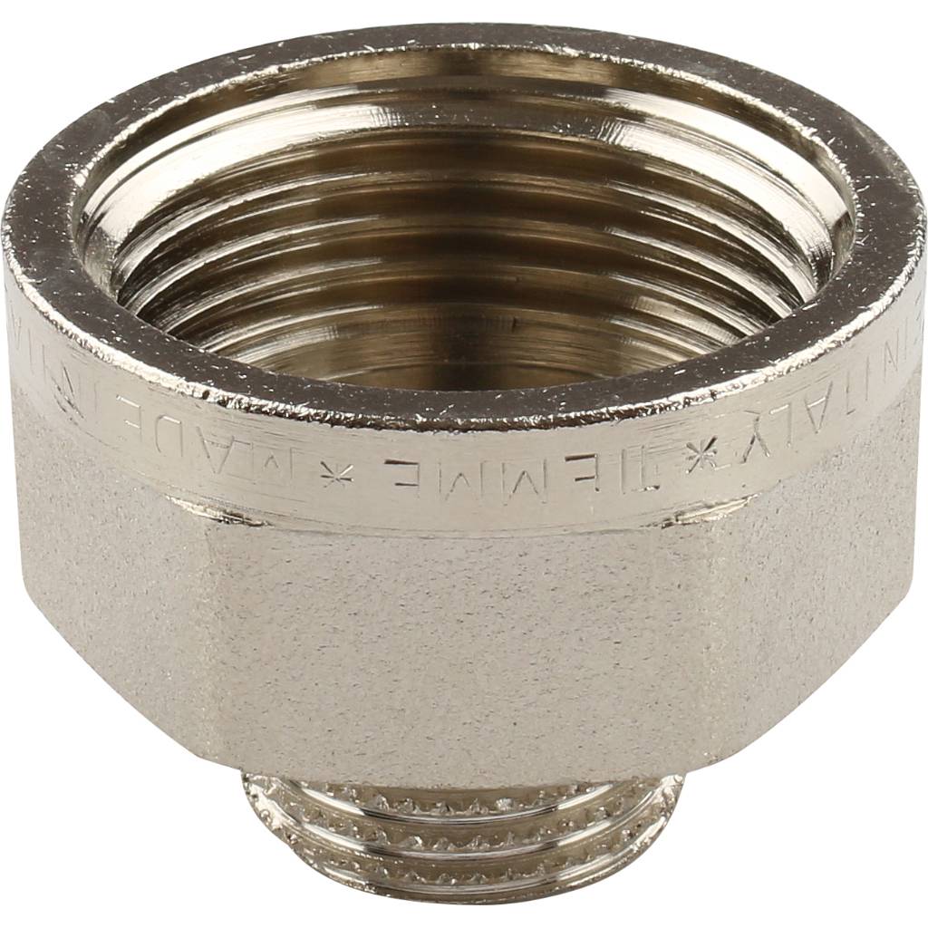 Переходник резьбовой ВН 1" x 1/2" никель TIEMME