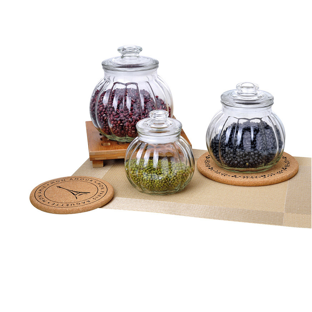 Банка для сыпучих продуктов "bolla" 0,75 л с крышкой, стекло (1/12) "mallony"