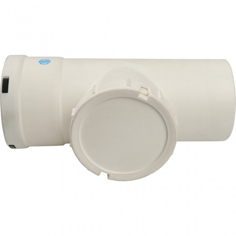 Тройник дымохода с ревизией D=80 для конденсационных котлов STOUT