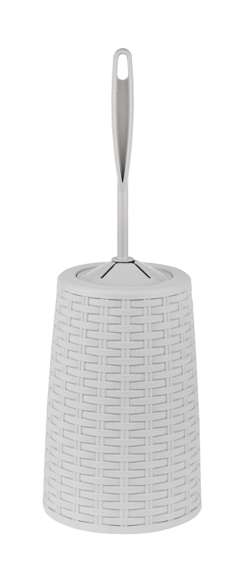 Туалетный набор "плетенка" ерш с круглой подставкой (слоновая кость) (1/20) "альтернатива" м1792