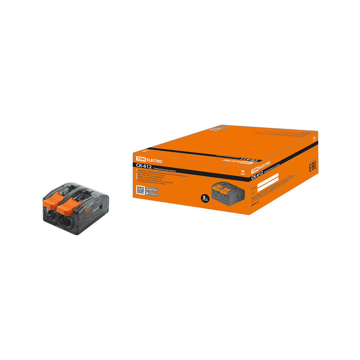 Клемма соединительная ск-612  2,5 мм² (30/1350) tdm sq0527-0021