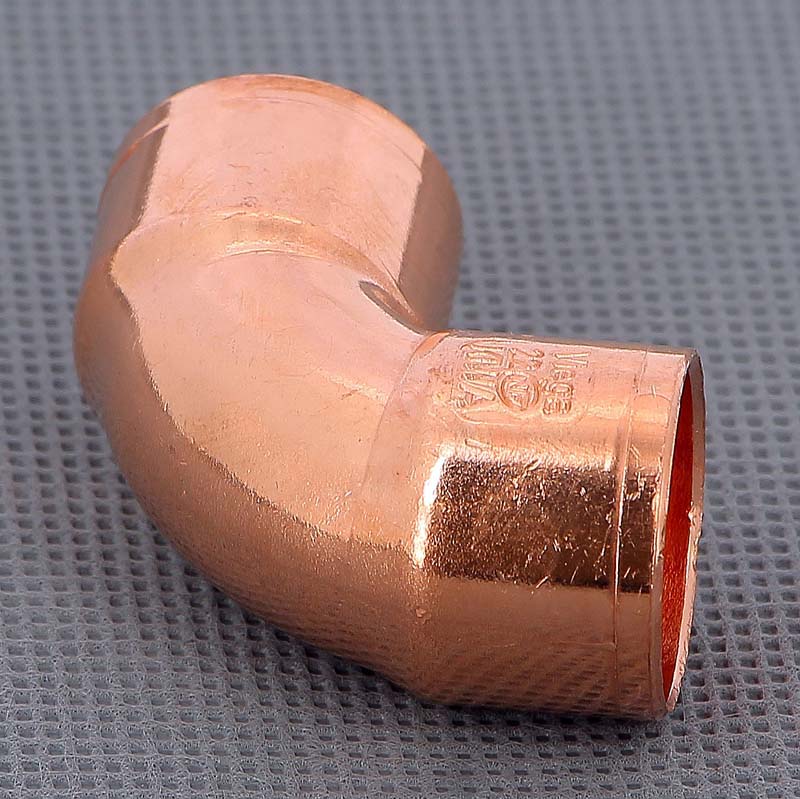 Угол двухраструбный 90° VIEGA пайка 22 мм медный