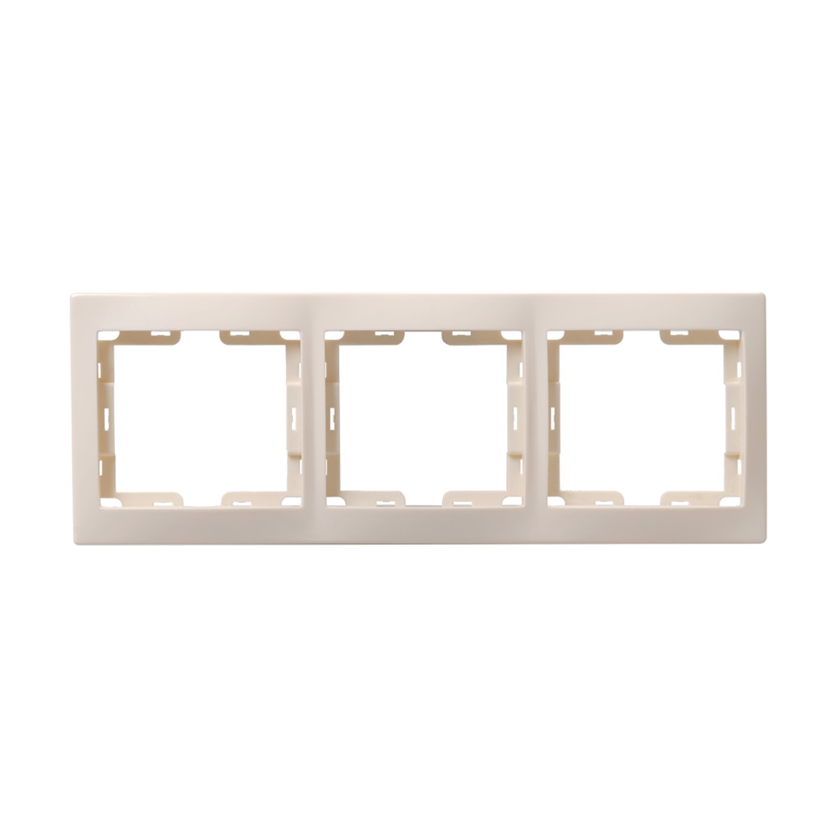 Рамка "кварта" 3-х местн. горизонт. рг-3-ккм, кремовый (1/25/500) "iek"