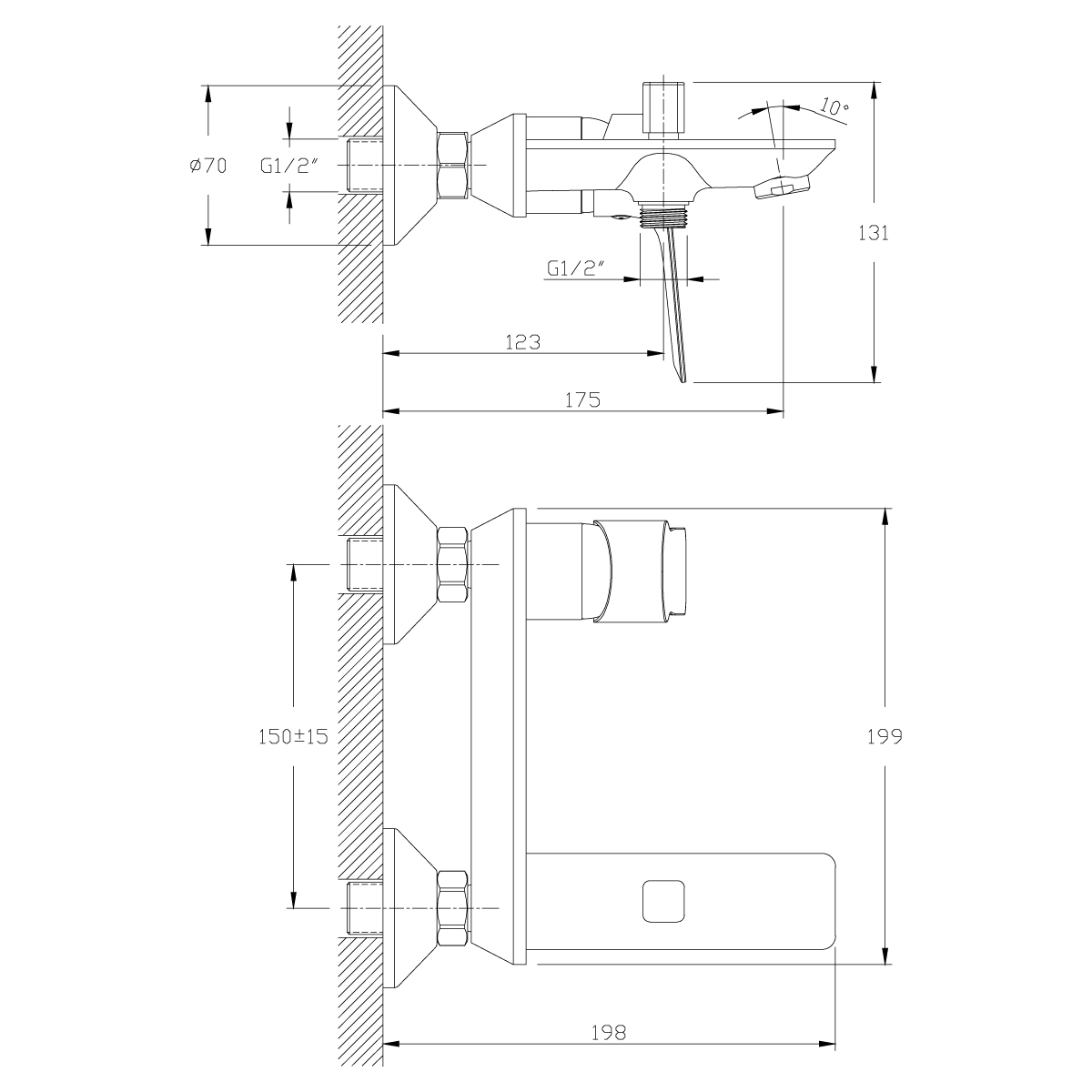 Смеситель для ванн  rs27-31 (1/12) "rossinka"
