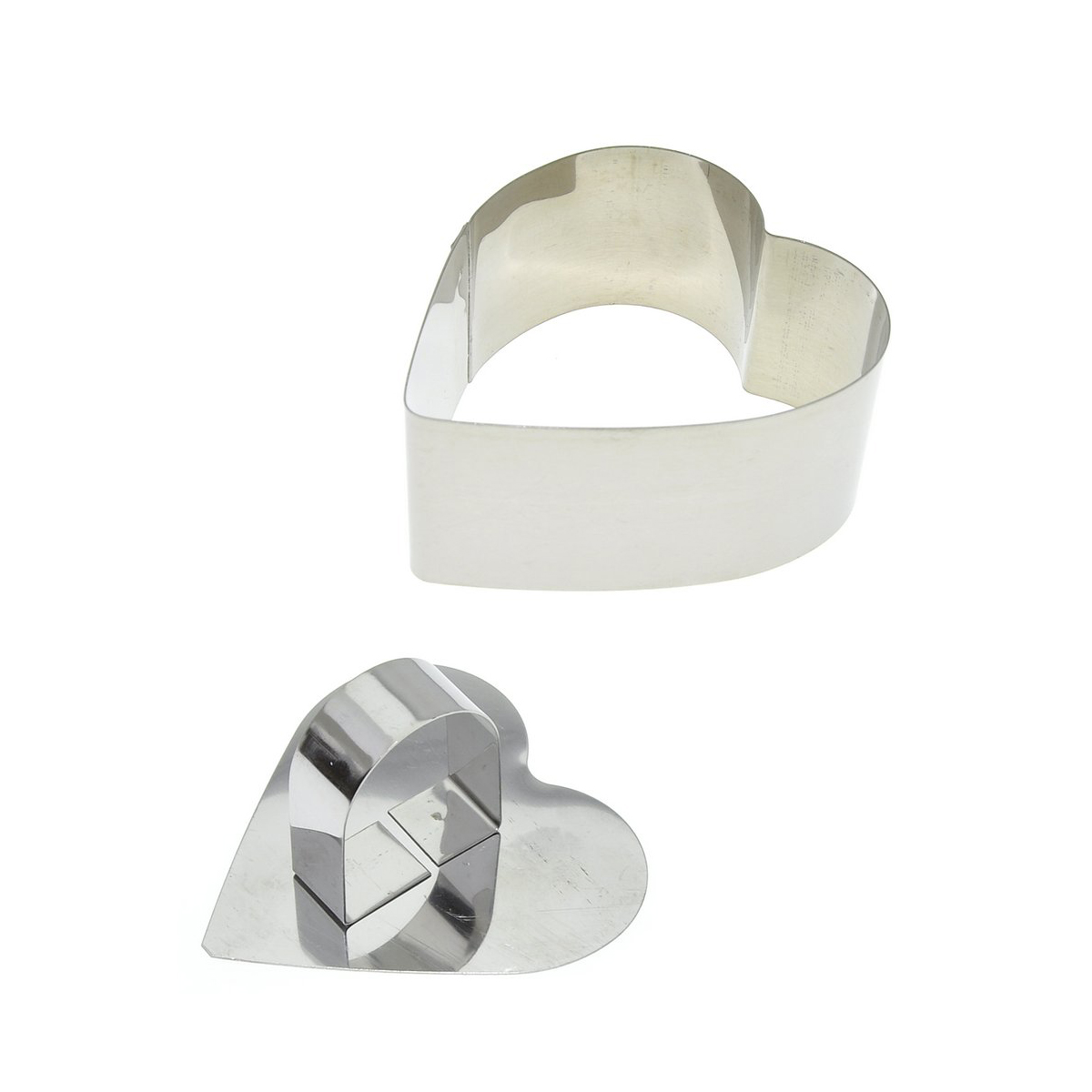 Форма кулинарная "сердце" нержав. 8*9*4 см с крышкой-прессом (1/12/144) "мультидом" an8-15