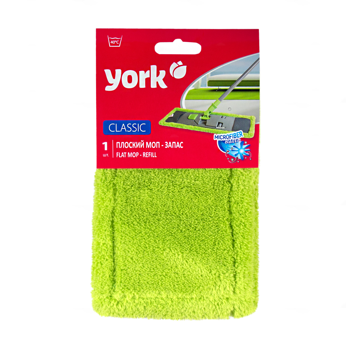 Насадка к швабре "классик" 42*13 см, микрофибра (1/48) "york"