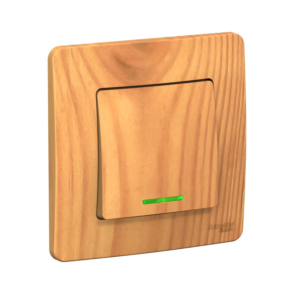 Переключатель "blanca" 1 кл. с индикатором 10а, ясень (1/10/20) "schneider"