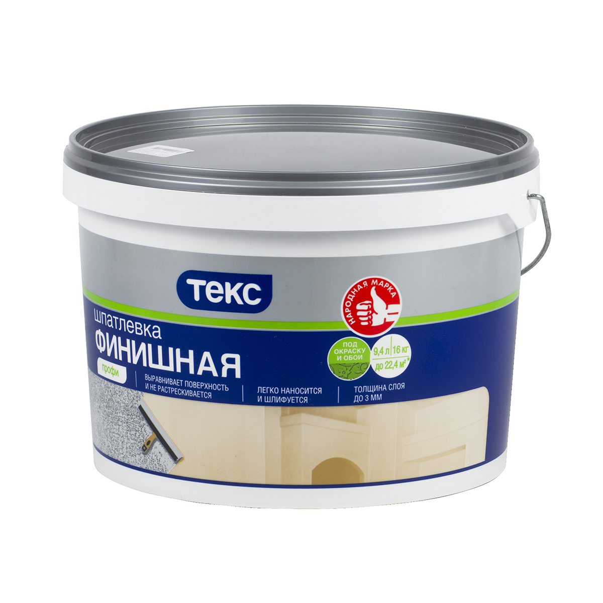 Шпатлевка латексная финишная выравн. "профи" 16 кг (1/44) текс