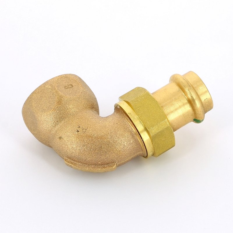 Угол пресс-В 22х1' с разъемным соединением и плоской прокладкой Sanpress VIEGA