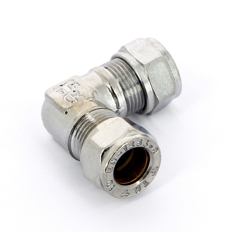 Угол 10 x 10 обжим хром TIEMME