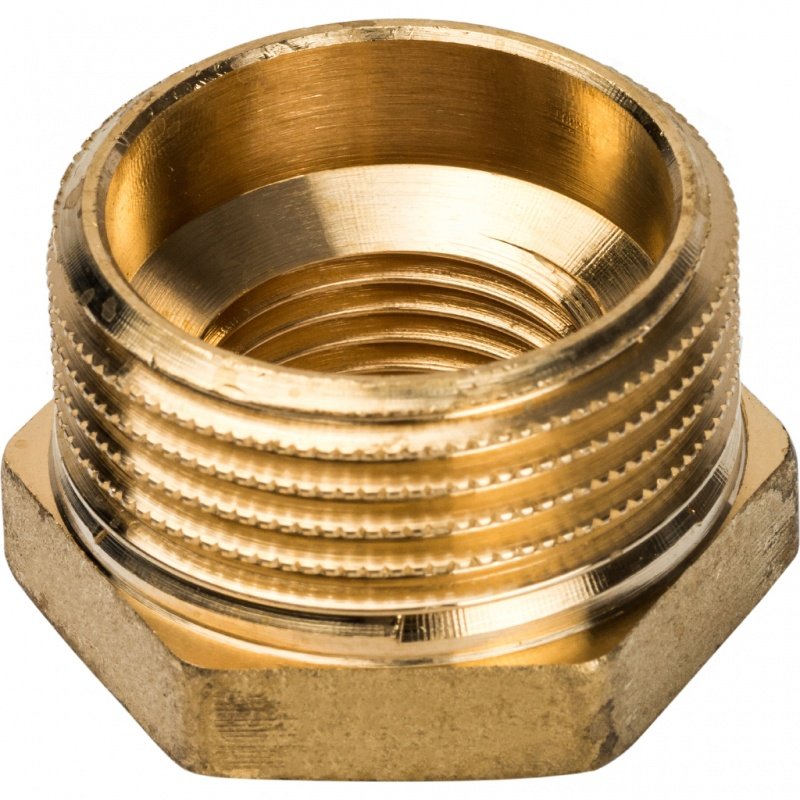 Футорка редукционная НВ 1" x 1/2" латунь STOUT