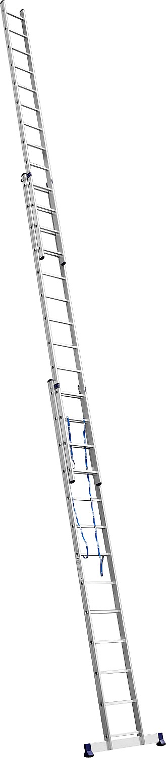 СИБИН 13 ступеней, со стабилизатором, алюминиевая, трехсекционная лестница (38833-13)