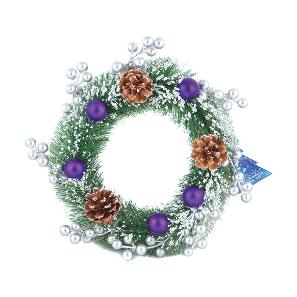 Венок новогодний  sycb17-189   25 см (1/40) "волшебная страна"