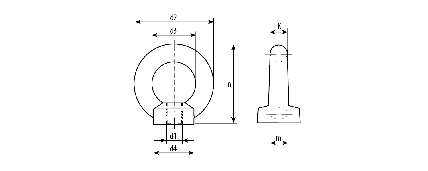 Рым-гайка DIN 582, М6, 1 шт, оцинкованная, ЗУБР