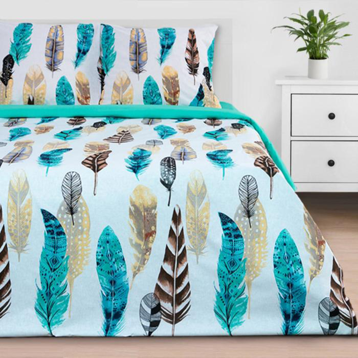 Постельное белье "этель" перья 1,5 сп. (поплин) (1) 2759792