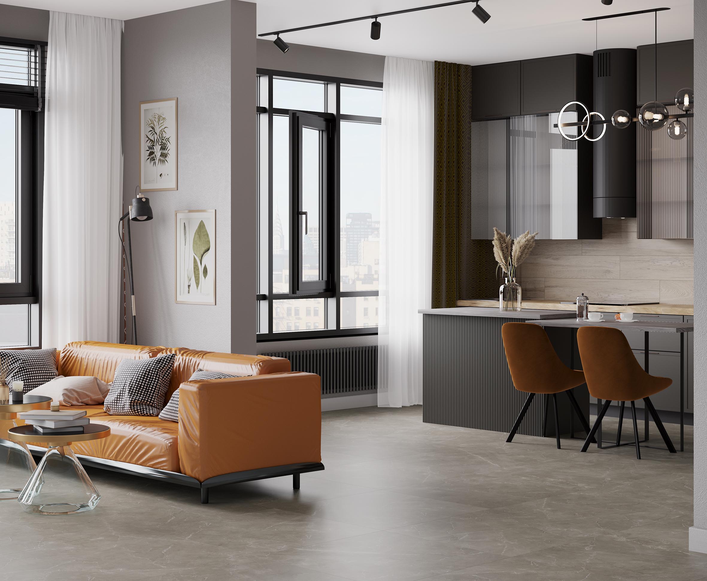 Impronta greige керамогранит сатинированный 80x80