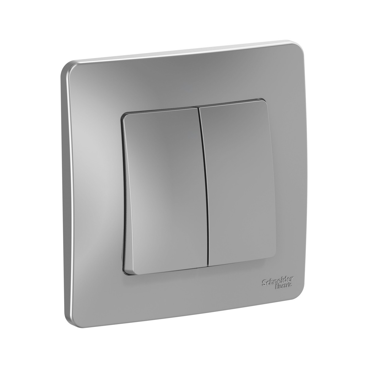 Выключатель "blanca" 2-х кл. 10а, алюминий (1/10/20) "schneider"