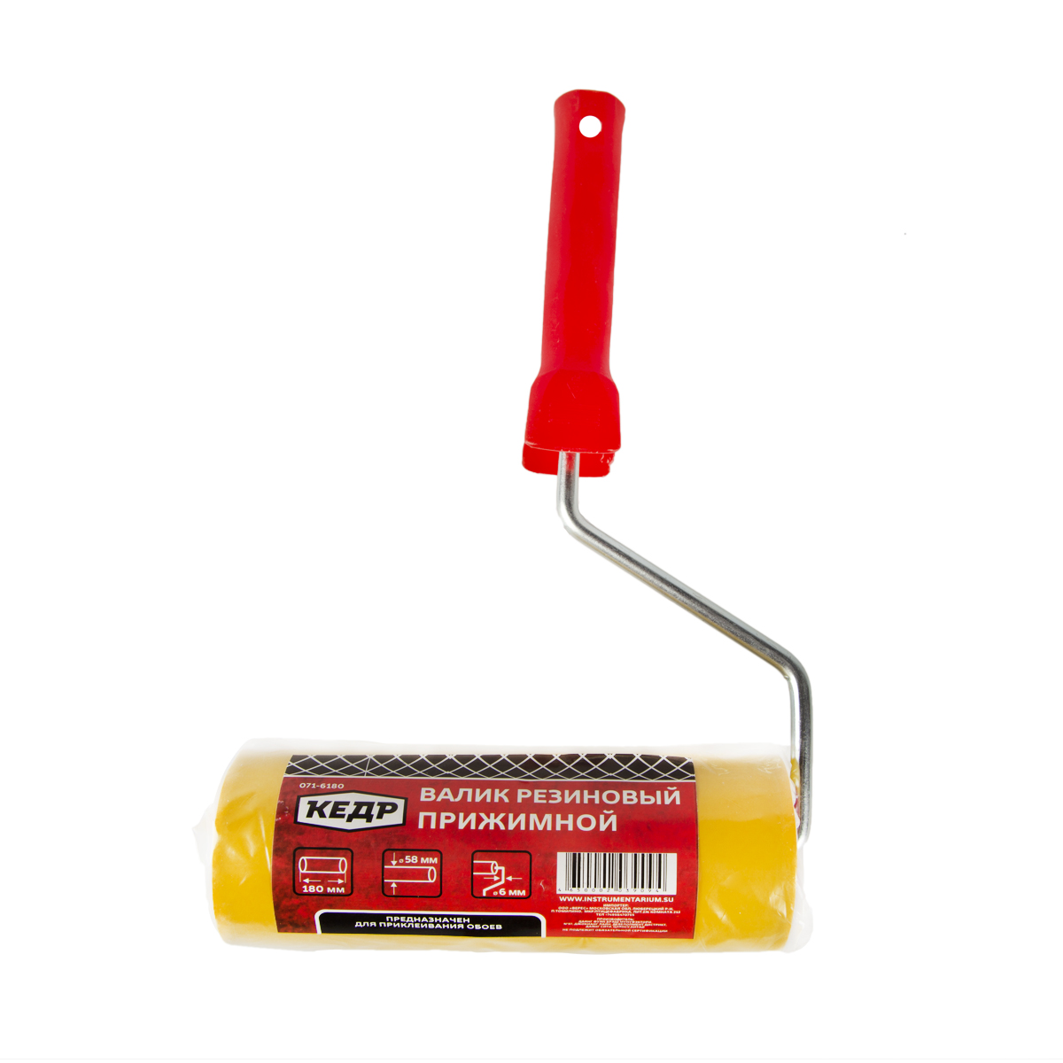 Валик прижимной резиновый d58/180 мм бюгель 8 мм (в сборе) (1/24) "кедр"  071-6180
