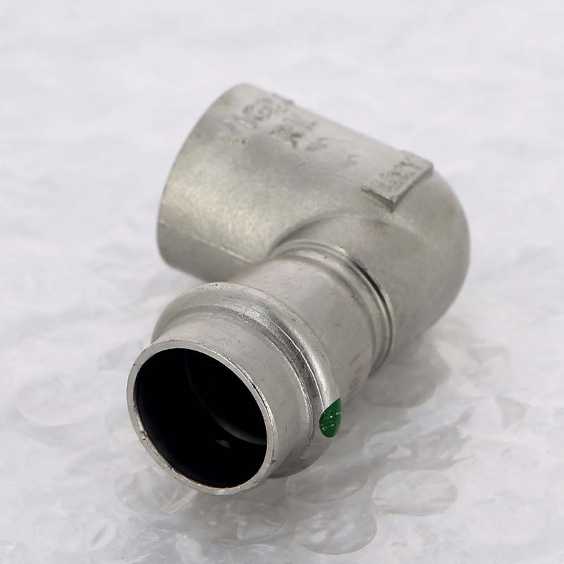 Угол пресс-В компактный 18x1/2" нержавеющая сталь Sanpress Inox VIEGA