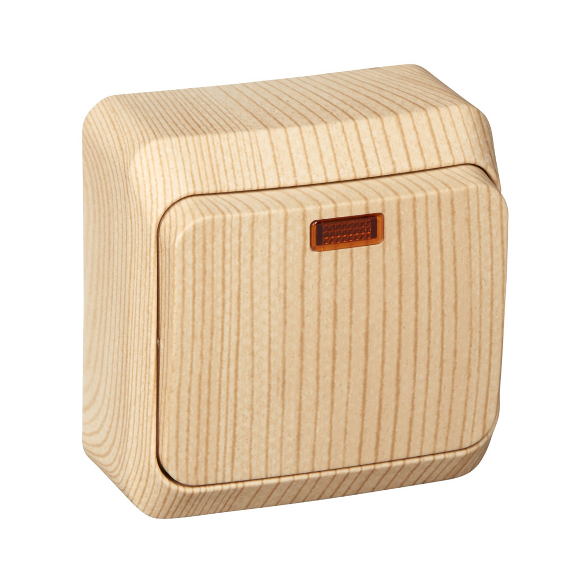 Выключатель открыт. уст. "этюд" 1 кл. с индикатором 10а, сосна (1/25/200) "schneider"