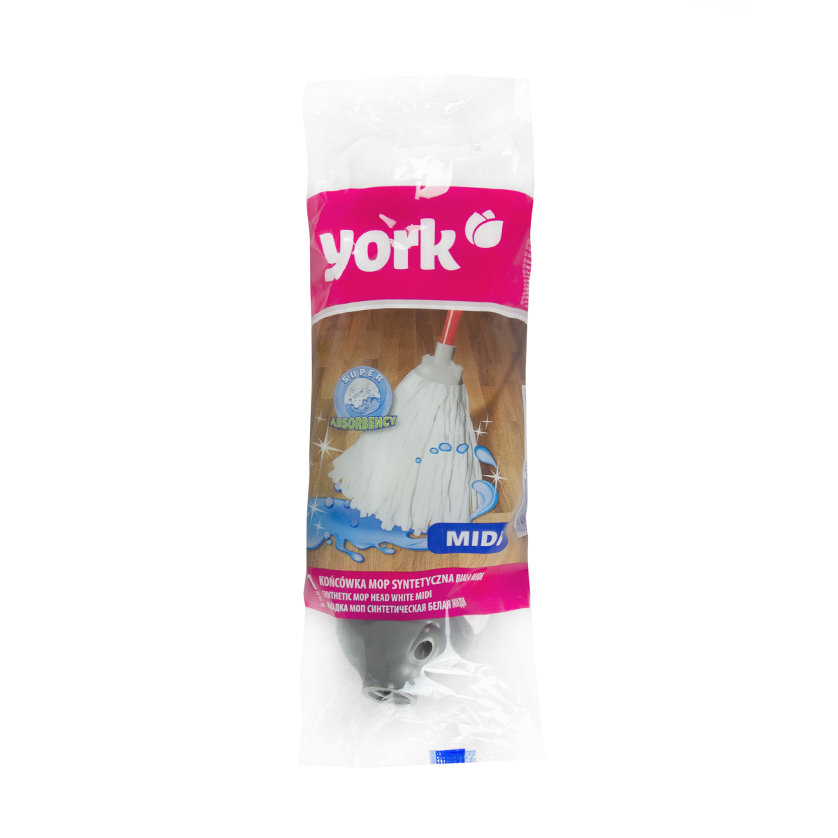 Насадка к швабре моп "синтетика миди" белая (1/21) "york"