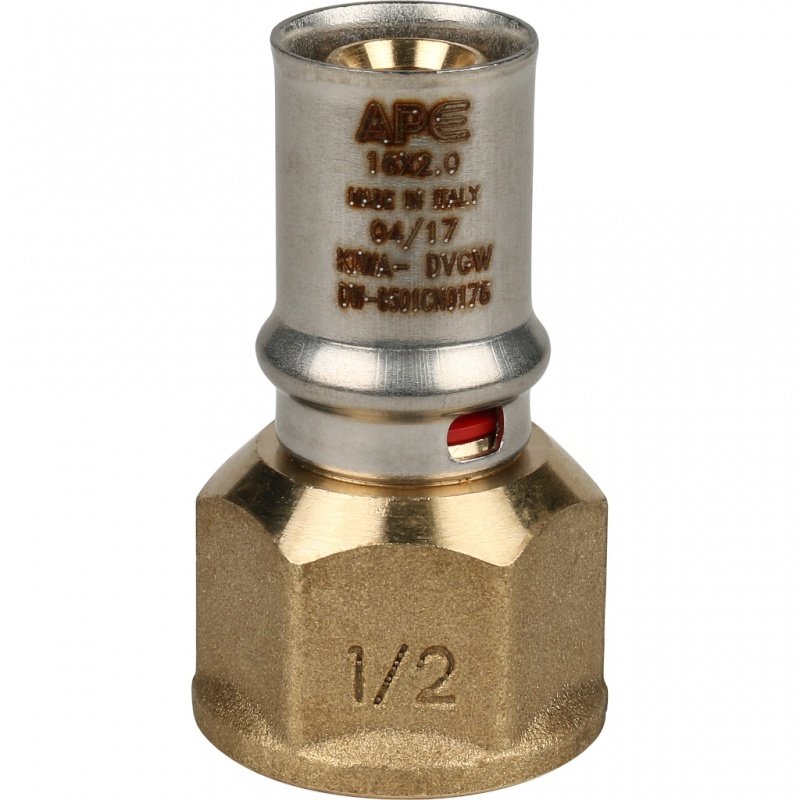 Муфта переходная под пресс 16 x 1/2" (ВР) STOUT для МП труб