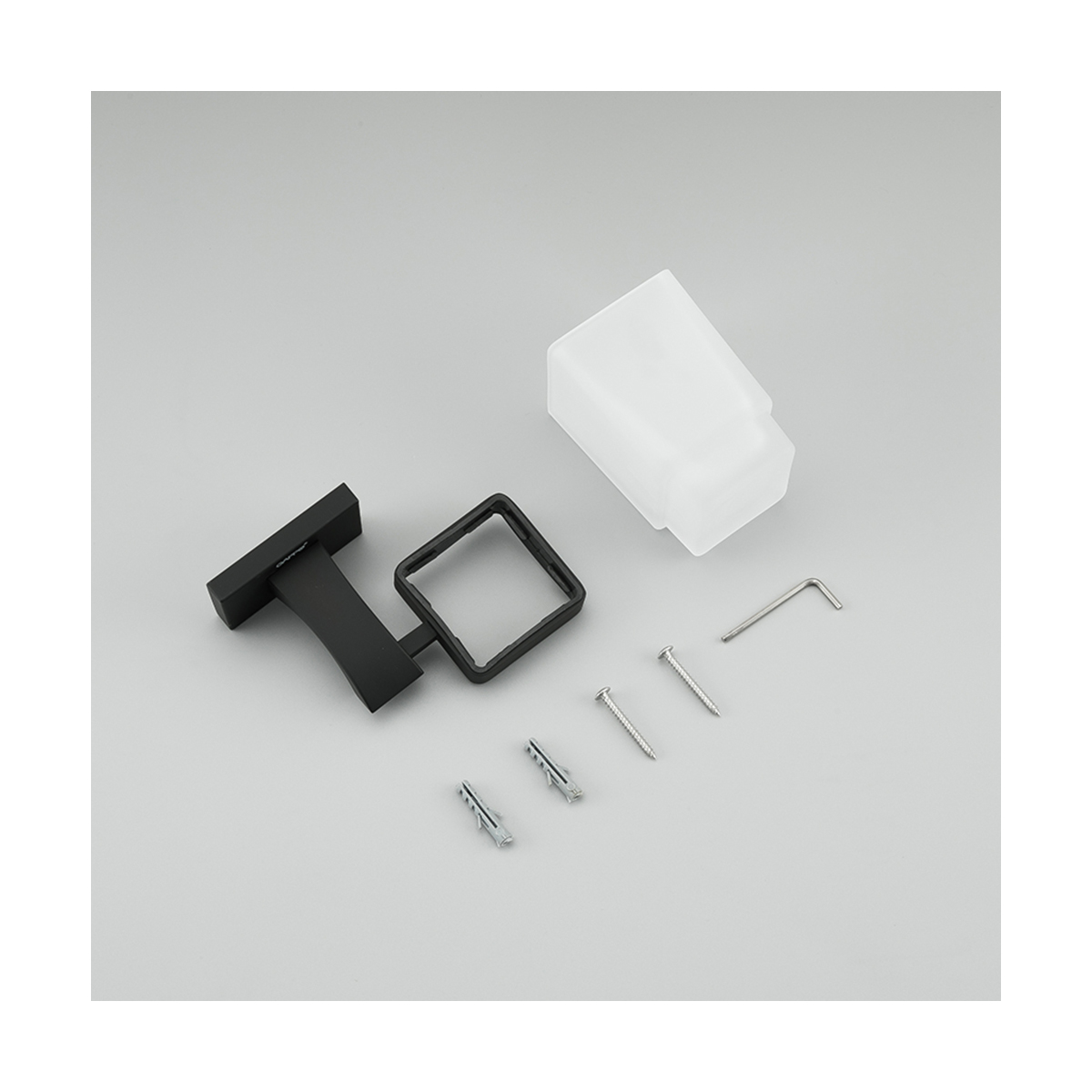 Стакан для ванной комнаты с держателем g0706-6, черный (1/20) "gappo"