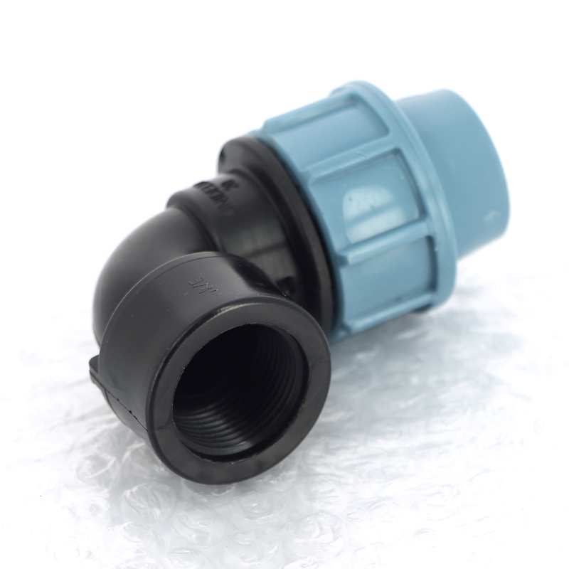 Угол-переходник обжимной ВР 20 x 3/4" для полиэтиленовых труб (ПНД) UNIDELTA