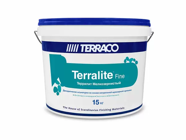 TERRACO TERRALITE FINE штукатурка на основе мраморной крошки, мелкозернистая, 04-F (15кг)